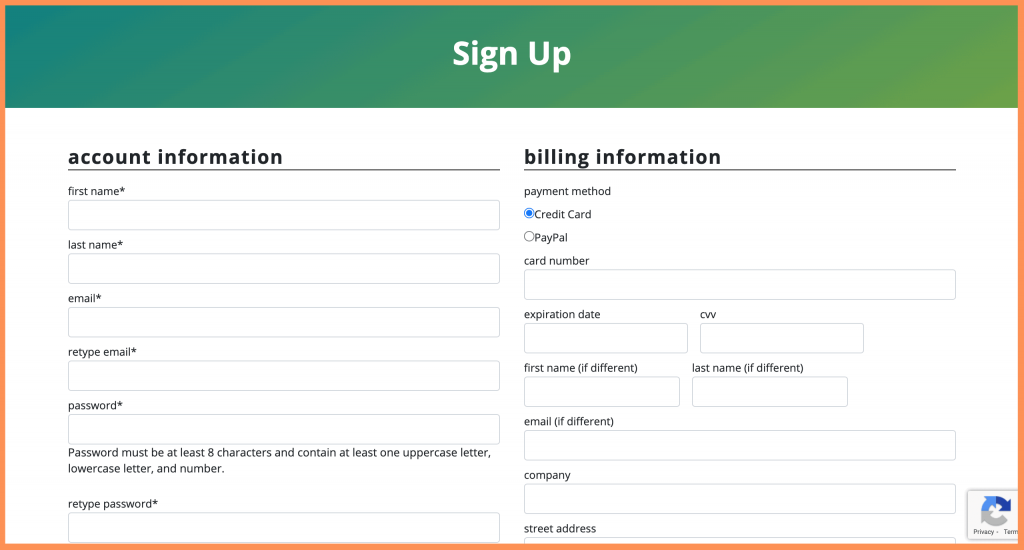Libsyn Sign Up Page